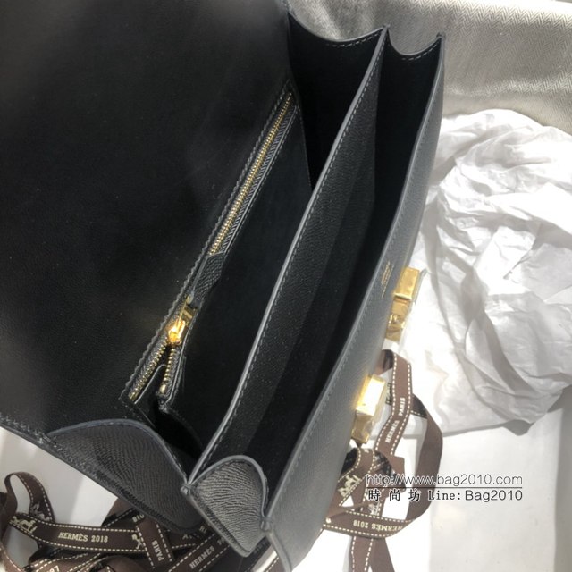 Hermes空姐包 愛馬仕Constance方胖子半手工 Epsom掌紋小牛進口皮 Hermes單肩斜挎包  tdh2089